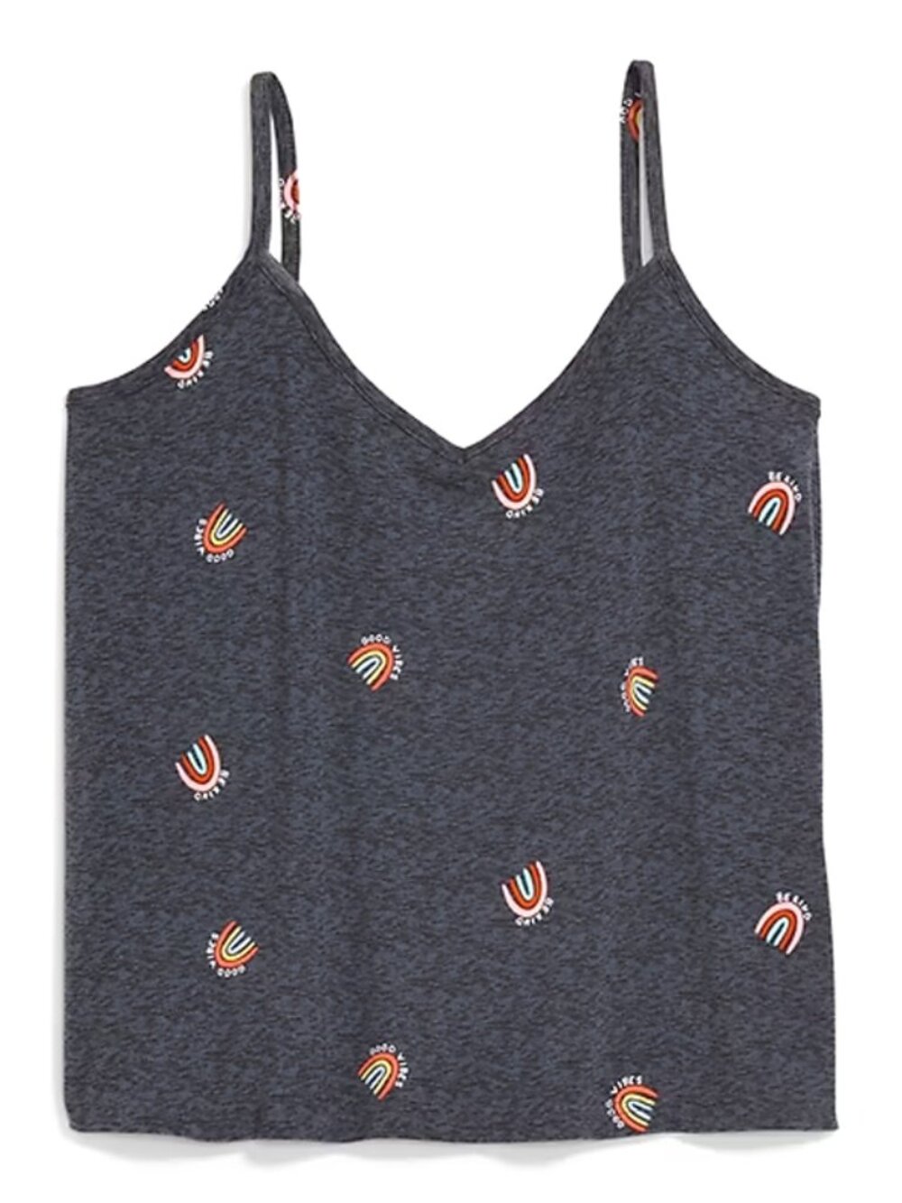 Old Navy Sunday Sleep Ultra-Soft Cami Pajama Top - Good Vibes Rainbows NWT Large